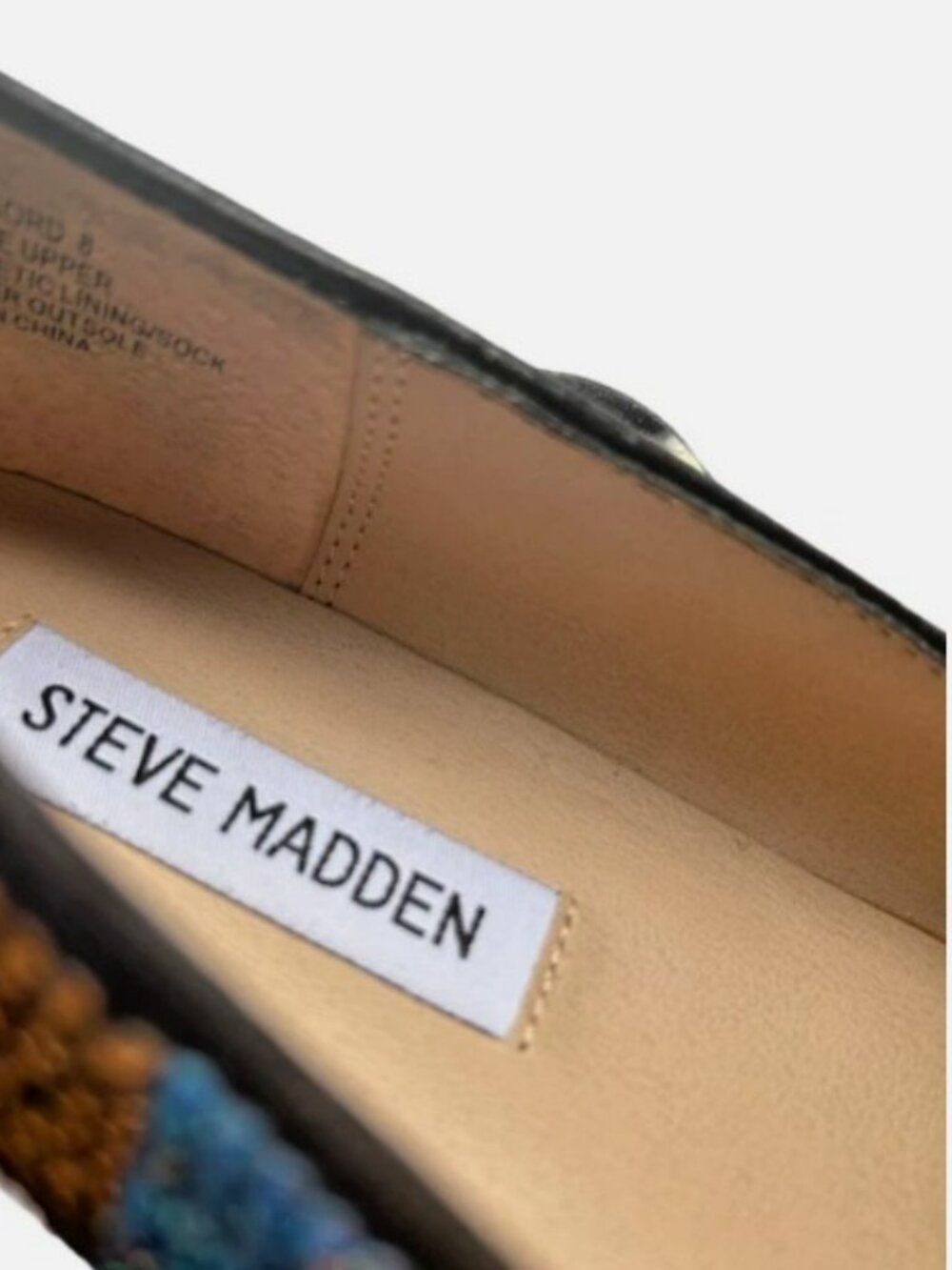 Steve Madden Women's Leather Loafer Concord Multicolor Rhinestone Flats Size 8 - Picture 9 of 9